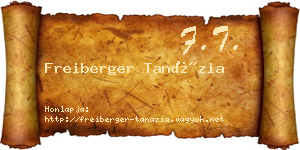 Freiberger Tanázia névjegykártya