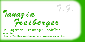 tanazia freiberger business card